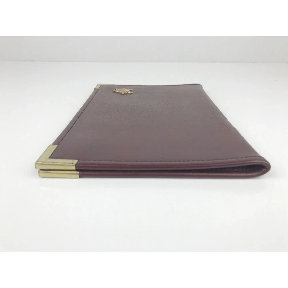 Anheuser-Busch Budweiser Eagle Logo Leather Portfolio Case Folio Hazel USA‎